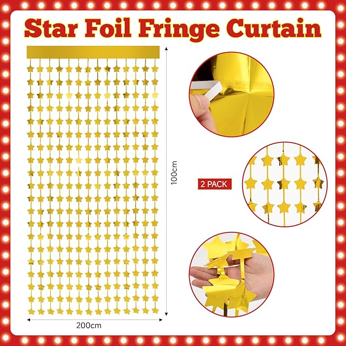 24Pcs Movie Night Themed Party Decorations Supplies Red Carpet