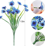 AmyHomie 20 Bundles Artificial Flowers for Outdoors UV Resistant Fake