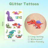 Ozepao Dinosaur Glitter Temporary Tattoos for Kids - 160 Styles -