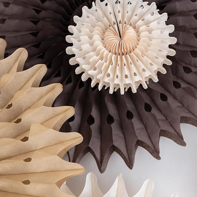 PAPER JAZZ 11 Pcs Brown Party Decorations Neutral Party Decorations