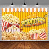 Movie Night Backdrop, 10x10ft Vinyl, Popcorn Photography Background
