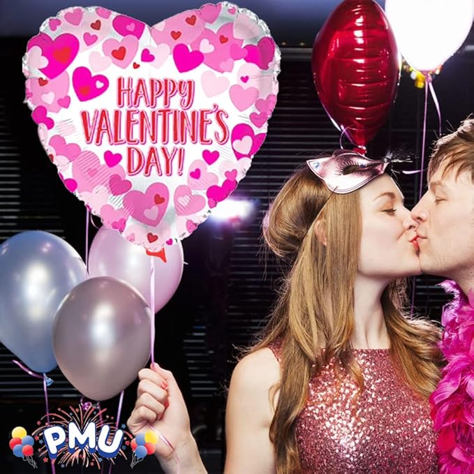 10Pcs 18 Inch Red Heart Balloons Valentine's Day Heart Shape Foil