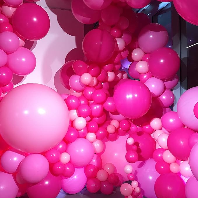 Togvu Hot Pink and Baby Pink Balloons, 60 Packs 12 Inch Premium Pink