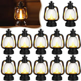 Ferraycle 12 Pcs Mini Lantern Decor 4 Inch Western Lantern Table
