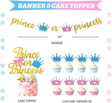 Prince or Princess Gender Reveal Decorations Boy or Girl Gender