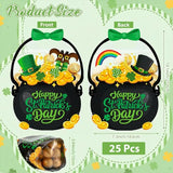 50 Pcs St Patrick's Day Gift Bags Black Cauldron Plastic