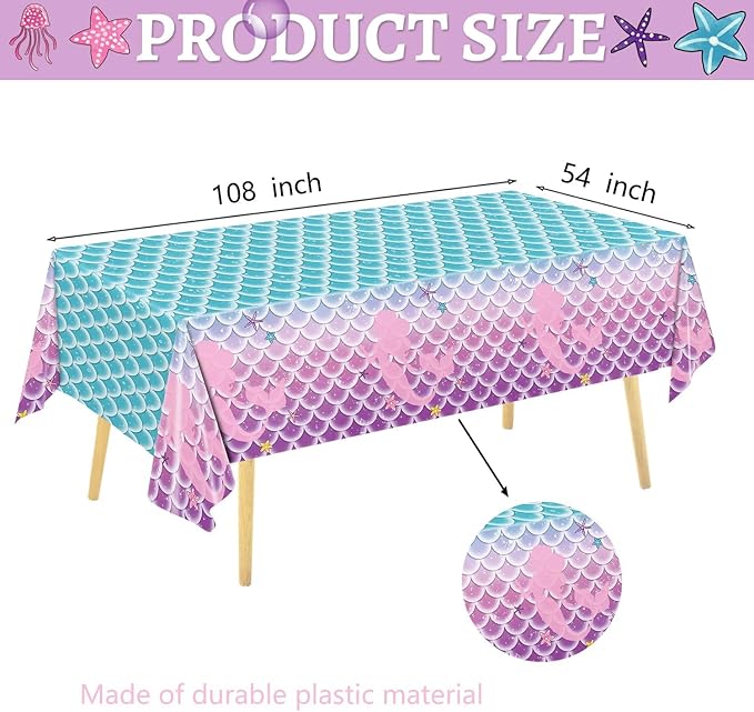 122Pcs Mermaid Birthday Party Decorations Set Mermaid Party Supplies