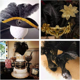 Ballinger Black Large Ostrich Feathers - 24Pcs 12-14inch Large