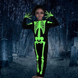 4T Toddler Skeleton Costumes Kids Halloween Skeleton Costume Glow in
