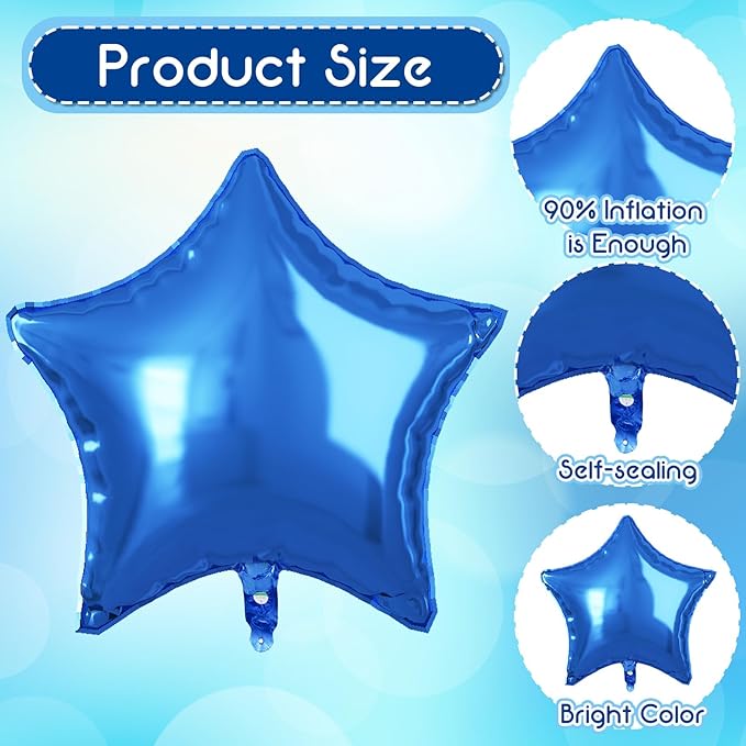 2nd Birthday Balloon for Boys, 40 Inch Number 2 Dark Blue, Large Foil