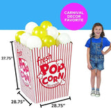 Fun Express Giant Popcorn Box Prop 3D Cardboard Stand Up Movie Night