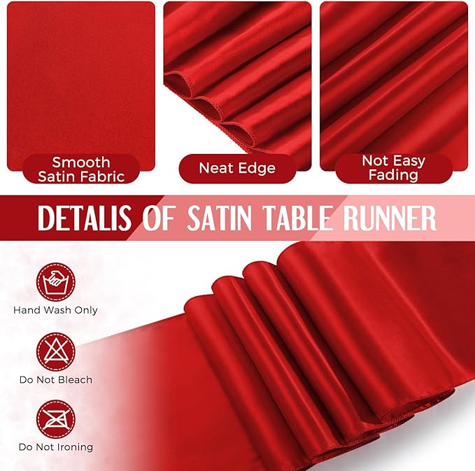 Breling 16 Pack Black and Red Disposable Plastic Tablecloths and