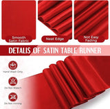 Breling 16 Pack Black and Red Disposable Plastic Tablecloths and