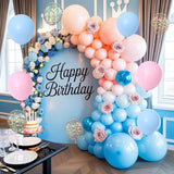 Funhot Pink and Blue Balloon Set, 60PCS Gender Reveal Balloons,