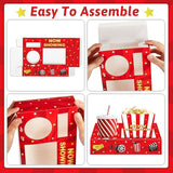 Movie Night Snack Trays 48pcs Include 24 Movies Themed Snack Trays