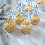 Gyufise 30Pcs Foil Firework Cupcake Toppers Happy Birthday Cake #4