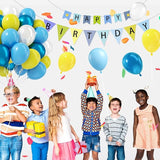 61pcs Blue and Yellow Balloons, 12 Inch Clear Yellow Blue Balloons