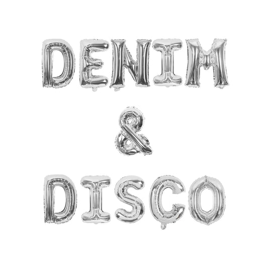 Wonmelody Denim and Disco Party Decorations Denim and Disco Silver