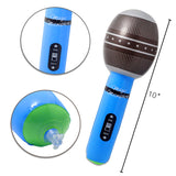 Novelty Place 12-Piece Inflatable Microphones - Assorted Colors, Giant