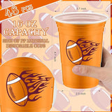 48 Pcs Football Party Supplies 16 oz Thick Plastic Disposable Cups