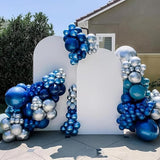 Blue and Silver Balloons, 50 PCS 12 Inch Pearl Royal Navy Blue Latex