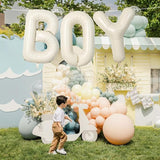 40 Inch Beige BOY Balloons, Large Cream White Sand BOY Balloon