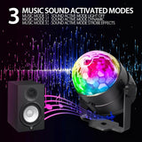NEQUARE Disco Ball DJ Party Lights Sound Activated with Remote