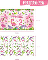 Dinosaur Birthday Party Supplies for 2 Year Old Girl Two Rex Pink
