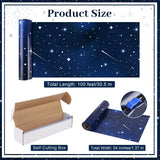 Kochorie 100 Ft X 54 Inch Space Galaxy Tablecloth Roll with Cutter Box