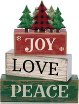 4 Pcs Christmas Table Decor Christmas Tree Centerpiece Joy Peace