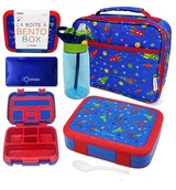 kinsho Bento Lunch Box, Water Bottle, Ice Pack Set For Kids Toddlers,