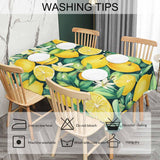 Beabes Lemon Table Cloth Rectangle Table 52"X70", Tropical Lemon