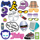2000s Y2K Photo Booth Props - 40 Pieces - Throwback Y2K Party