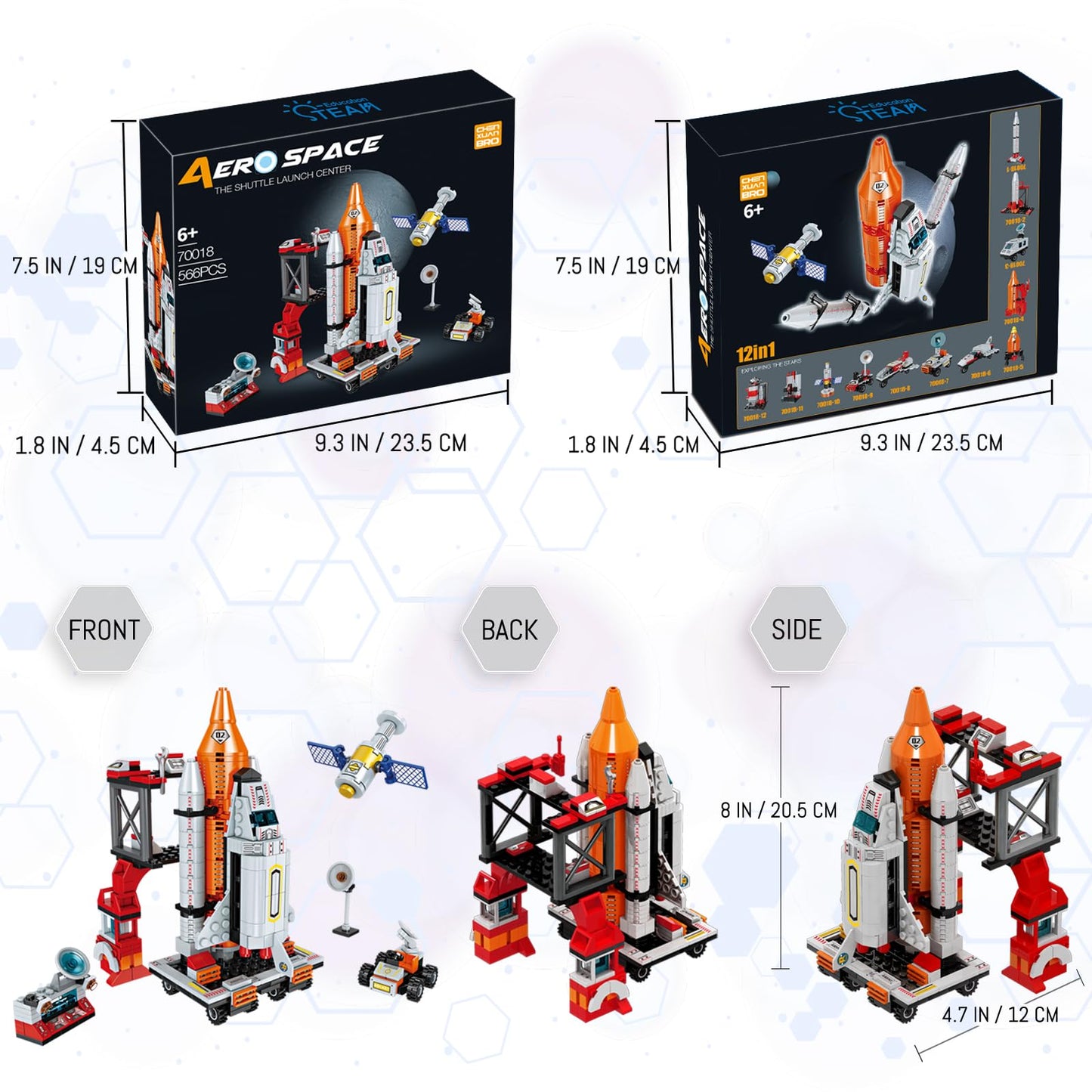 Space Exploration Shuttle Toys for 6 7 8 9 10 11 12 Year Old Boys