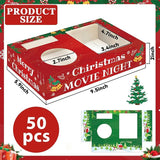 50Pcs Christmas Party Supplies Movie Night Paper Snacks