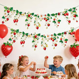 Strawberry Garland Banner Berry First Birthday Decor Strawberry