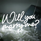 SYLHOME Will You Marry Me ? Led Neon Light Sign Hanging Proposal