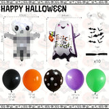 Halloween Balloon Arch Garland Kit Purple and Black Balloons with 3D