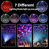 NEQUARE Disco Ball DJ Party Lights Sound Activated with Remote #3