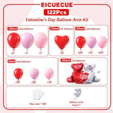 Valentines Day Balloons Garland Arch Kit Different Size Red Pink and