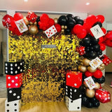 204Pcs Casino Balloon Garland Arch Kit Casino Theme Party