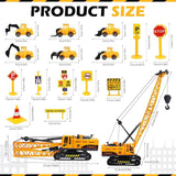 16 Pieces Construction Cake Topper Construction Birthday Party