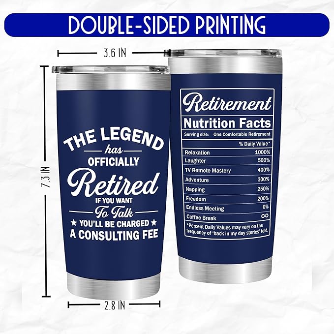 Retirement Gifts for Men The Legend Has Retired Retired Tumbler for
