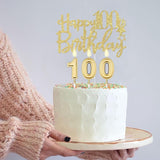 100th Birthday Decorations Women Gold with Crown and Sash Candles