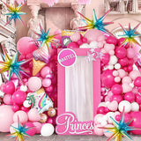 Star Balloons Colorful Balloons 8 Pcs Iridescent Rainbow Balloon Arch
