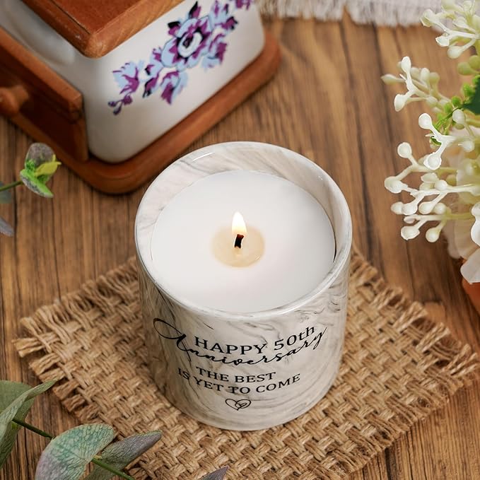 50th Anniversary Candle for Couples 50th Golden Anniversary Wedding