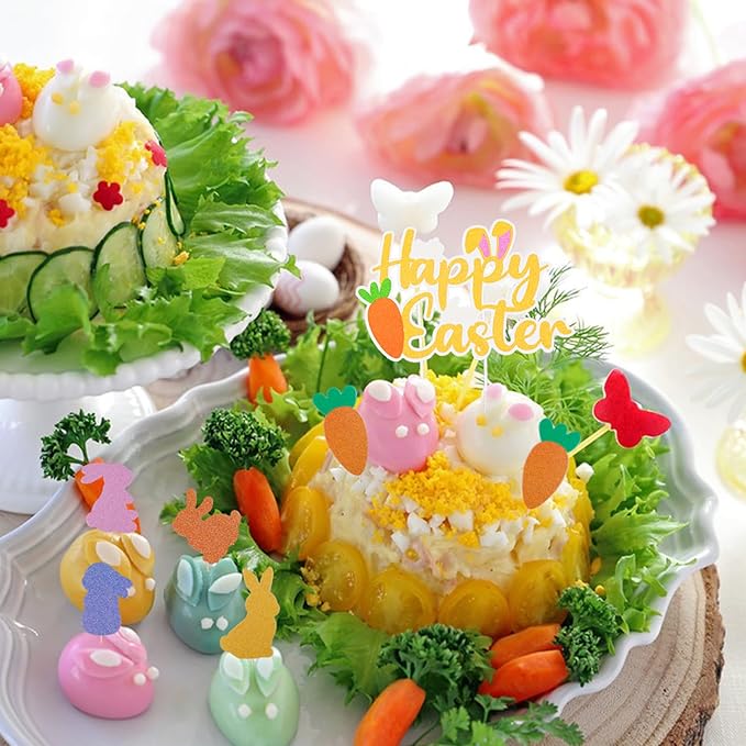 50 PCS Easter Party Decorations HAPPY EASTER Decoration Easter Party