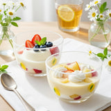Potchen 2 Pcs Lemon Glass Fruit Bowl, 14oz Clear Glass Citrus Candy
