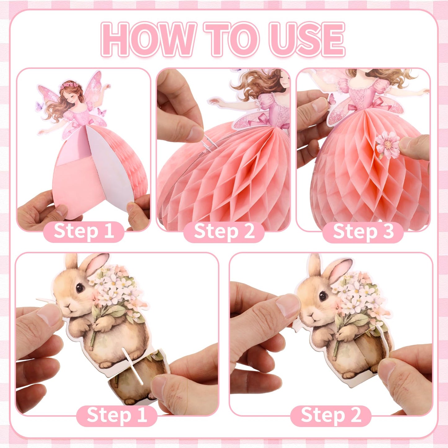 Paper Jazz Fairy Birthday Party Centerpieces for Table, Fairy