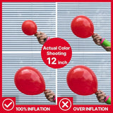 PartyWoo Red Balloons 100 pcs Different Sizes of 18 12 10 5 Inch Red